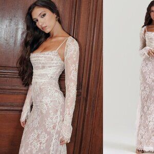 House of CB 'Artemis' vintage cream maxi dress (size S, A-C cup)